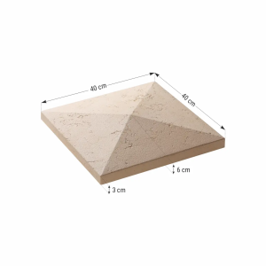 Capac Stalp Gard Roma 40x40-6 Smoke